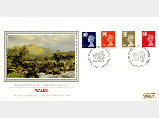 Wales 17p, 22p, 26p, 37p