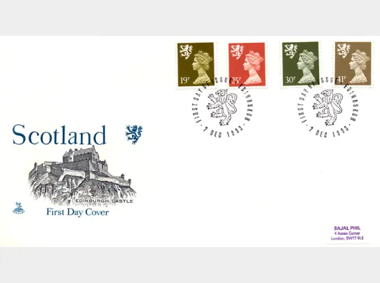 Scotland 19p, 25p, 30p, 41p