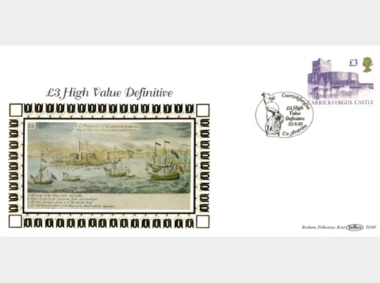 Machins £1 (small format) & £3 Castles