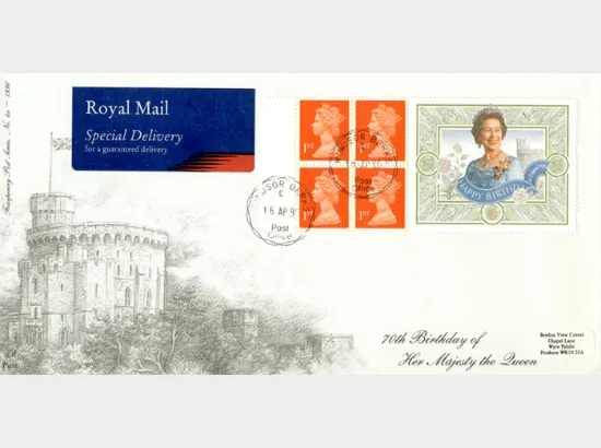 Window: Queen's 70th Birthday