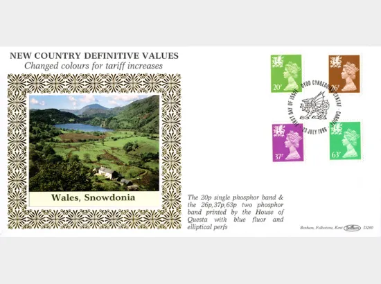 Wales 20p, 26p, 37p, 63p