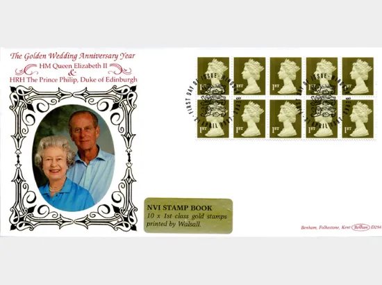 Window: Gold Definitives: 10 x 1st