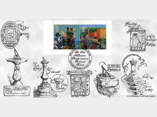 Window: Pilgrim Fathers & Mill Town