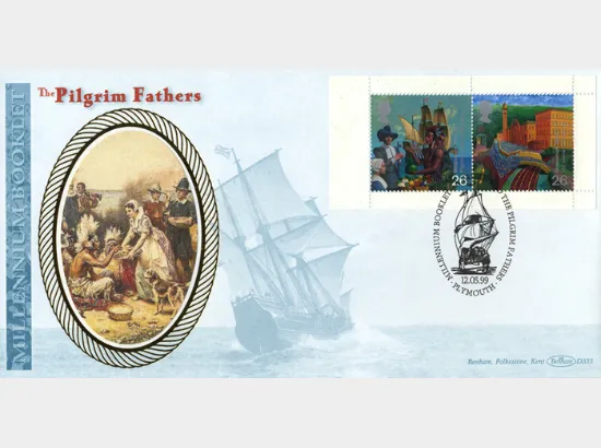 Window: Pilgrim Fathers & Mill Town