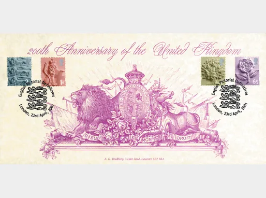 England 2nd, 1st, E, 65p