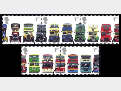 Double Decker Buses: Stamps