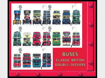 Double Decker Buses: Miniature Sheet