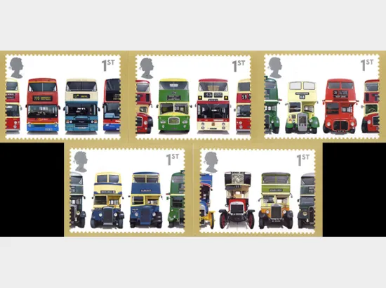 Double Decker Buses: Stamps