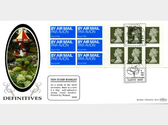 Self Adhesive: Airmail: 6 x 42p