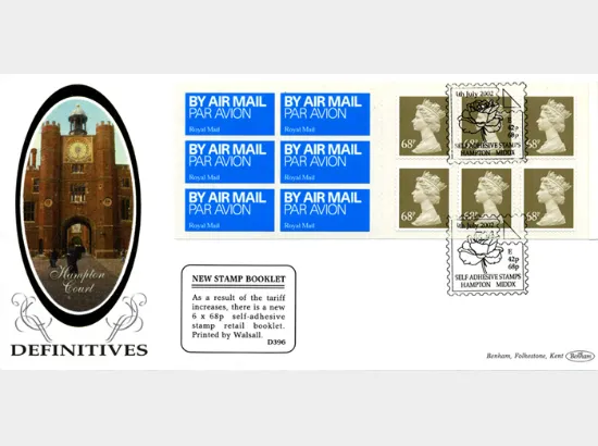 Self Adhesive: Airmail: 6 x 68p