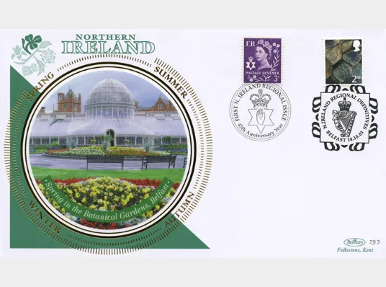 Northern Ireland (white borders) 2nd, 1st, E, 68p