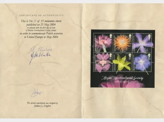 Royal Horticultural Society: Miniature Sheet