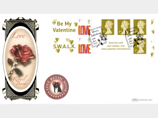 Self Adhesive: 6 x 1st Advert (Valentines)