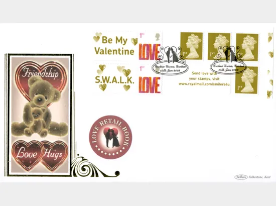 Self Adhesive: 6 x 1st Advert (Valentines)