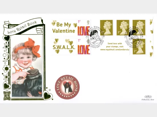 Self Adhesive: 6 x 1st Advert (Valentines)