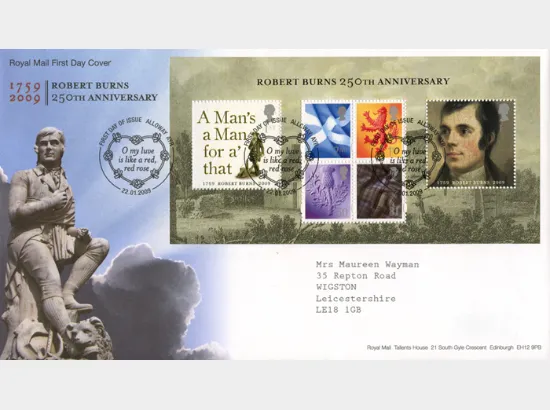 Robert Burns: Miniature Sheet