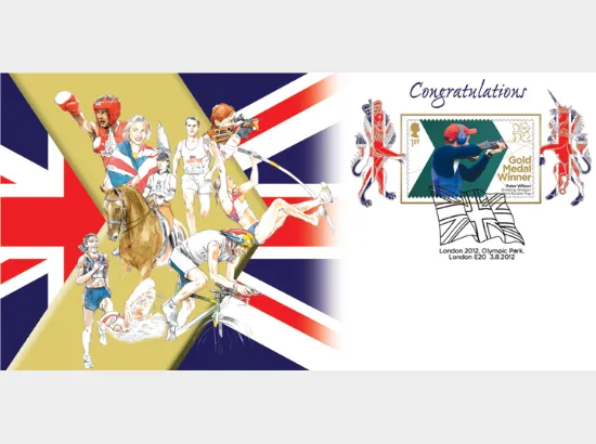 Shooting - Men’s Double Trap: Olympic Gold Medal 4: Miniature Sheet