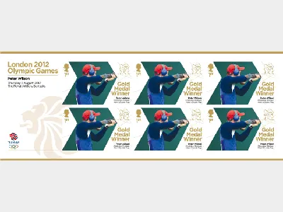 Shooting - Men’s Double Trap: Olympic Gold Medal 4: Miniature Sheet