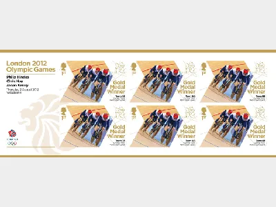 Cycling - Track - Men's Team Sprint: Olympic Gold Medal 5: Miniature Sheet