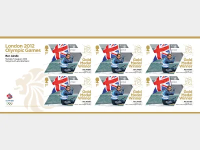 Sailing - Finn - Men’s Heavyweight Dinghy: Olympic Gold Medal 15: Miniature Sheet