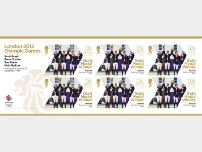 Equestrian - Jumping Team: Olympic Gold Medal 17: Miniature Sheet