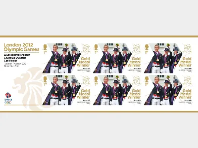 Equestrian - Team Dressage: Olympic Gold Medal 20: Miniature Sheet