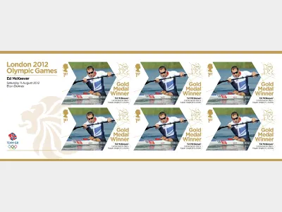 Canoe Sprint - Men’s Kayak Single: Olympic Gold Medal 26: Miniature Sheet