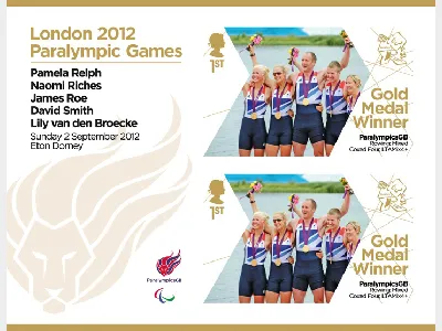 Rowing - Mixed Coxed Four LTAMix4+: Paralympic Gold Medal 10: Miniature Sheet