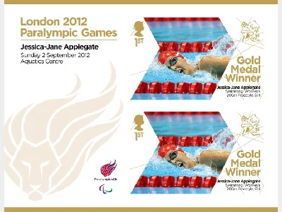 Swimming - Women's 200, Freestyle, S14: Paralympic Gold Medal 13: Miniature Sheet