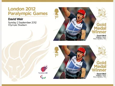 Athletics - Track - Men's 500m T54: Paralympic Gold Medal 15: Miniature Sheet