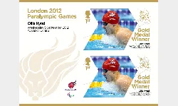 Swimming - Men's 200m Individual Medley, SM8: Paralympic Gold Medal 24: Miniature Sheet