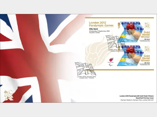 Swimming - Men's 200m Individual Medley, SM8: Paralympic Gold Medal 24: Miniature Sheet