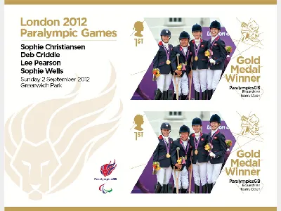 Equestrian - Team - Open: Paralympic Gold Medal 25: Miniature Sheet