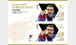 Swimming - Men's 400m Freestyle, S7: Paralympic Gold Medal 28: Miniature Sheet