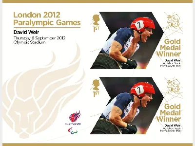 Athletics - Track - Men's 800m T54: Paralympic Gold Medal 30: Miniature Sheet