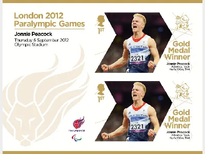 Athletics - Track- Men's100m T44: Paralympic Gold Medal 31: Miniature Sheet
