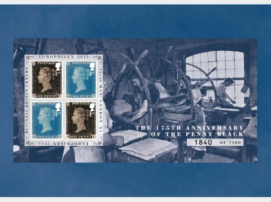 Penny Black: Europhilex Overprint: Miniature Sheet
