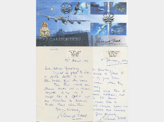 Richard Todd - Actor  - Signed Cover & Letter