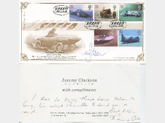 Jeremy Clarkson - Journalist - Signed Cover & Letter