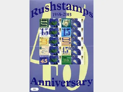 Rushstamps 45th Anniv [Customised Sheet]
