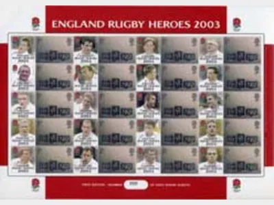 England Rugby Heroes [Customised Sheet]