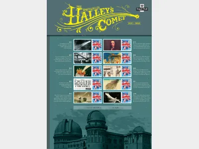 Halley's Comet [Commemorative Sheet]