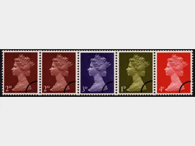 Machins: 1s Se-tenant Stamp Coil