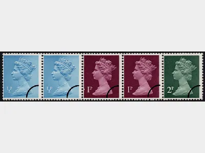 Machins: Decimal Values Coil - 5p Se-tenant