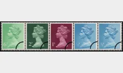 Machins: 10p Se-tenant Stamp Coil