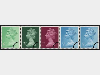 Machins: 10p Se-tenant Stamp Coil