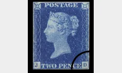 QV: 2d Blue (imperf.)