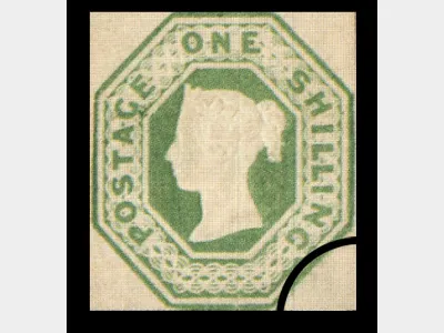 QV: 1s Green Embossed