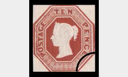 QV: 10d Brown Embossed