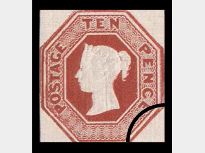 QV: 10d Brown Embossed